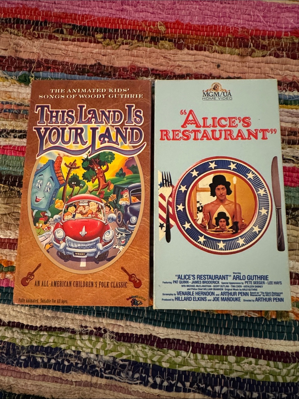Guthrie VHS 📼 lot - This Land Is Your Land, “Alice’s Restaurant” - 2 video tapes
